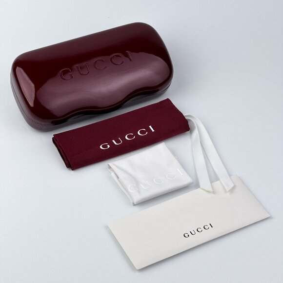 Gucci GG1403SK 004 BRAND NEW Sunglasses Ivory Brown Unisex Rectangle - Picture 14 of 14